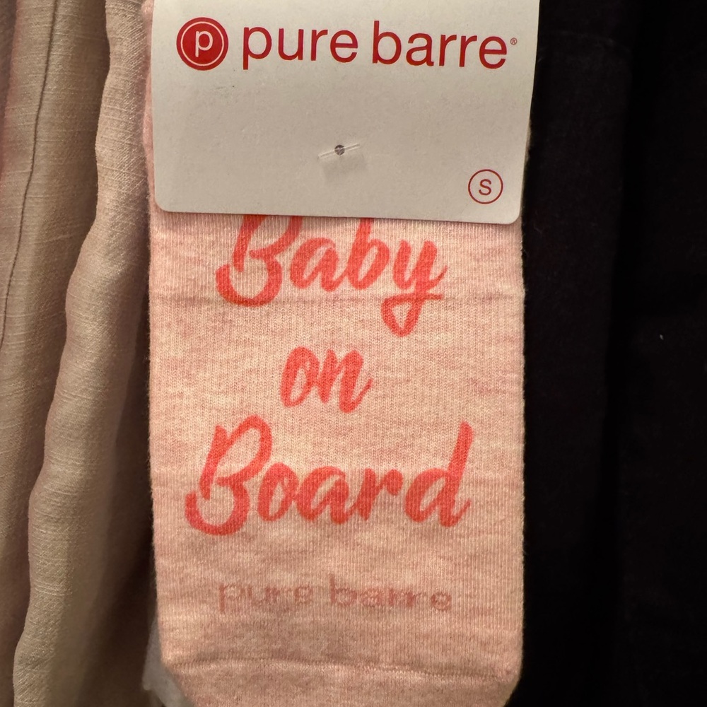 Pure Barre Baby on Board Socks - Pink
